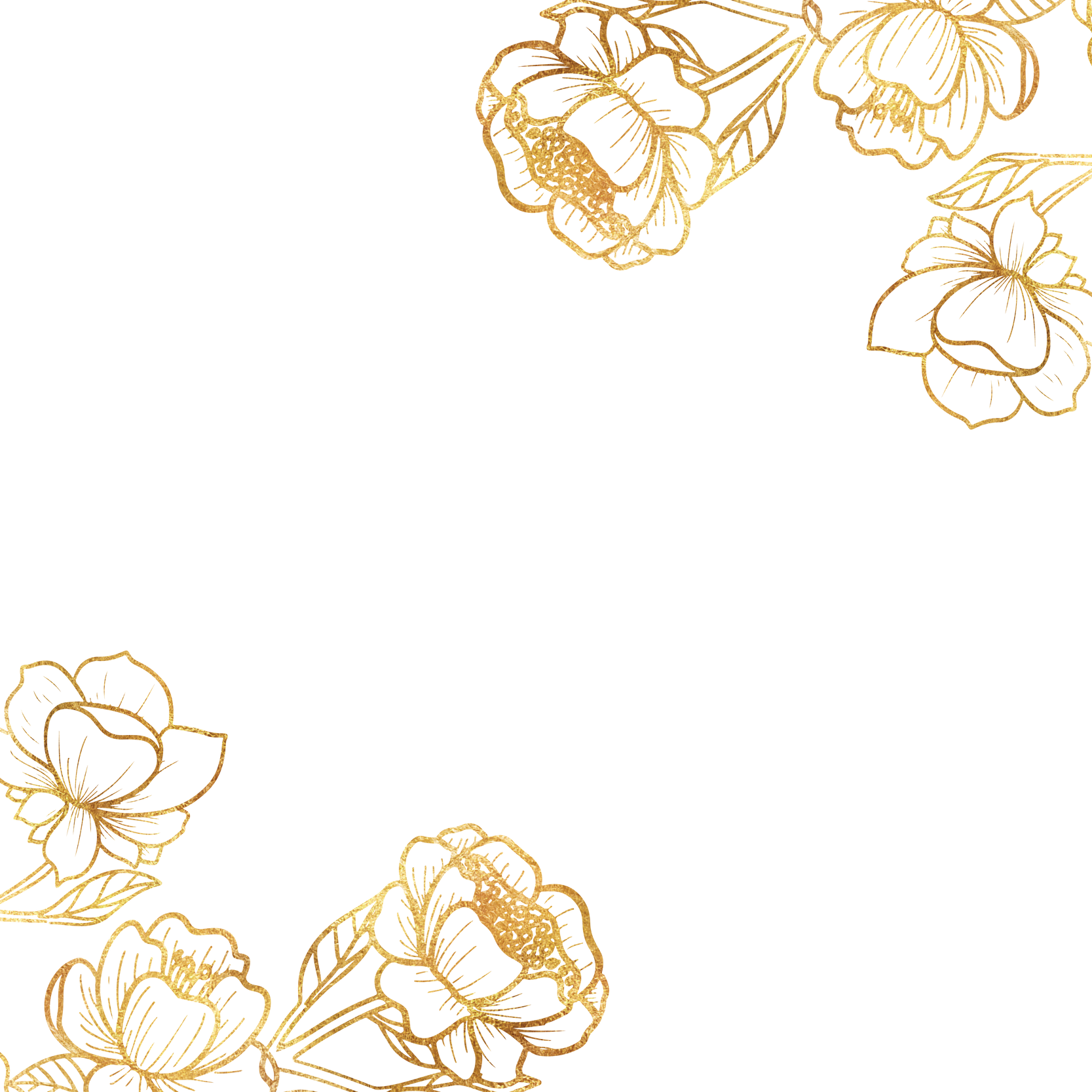 Flower Gold Background